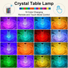 Crystal Touch Night Light for Bedroom Decor (16 Colors, Remote, USB)