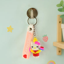 Cute Cartoon Silicone 3D Key Chain with Metal Hook & Strap (Pack of 1)