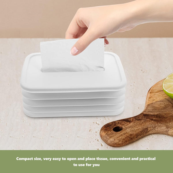 Simple Silicone Tissue Holder – Cube/Cylinder Tissue Box for Bathroom, Office, Car & Bedroom
