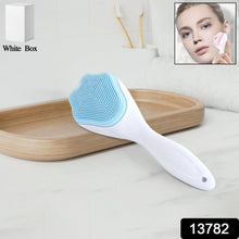 Silicone Face Scrubber Exfoliating Brush, Manual Handheld Facial Cleansing Brush (1 Pc)